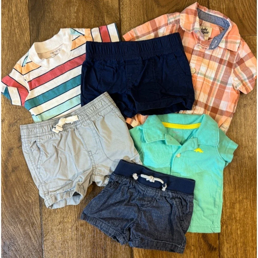 Baby Boy 3 Months Summer Clothes Bundle Outfits Shorts Shirts Bundle Lot Carters